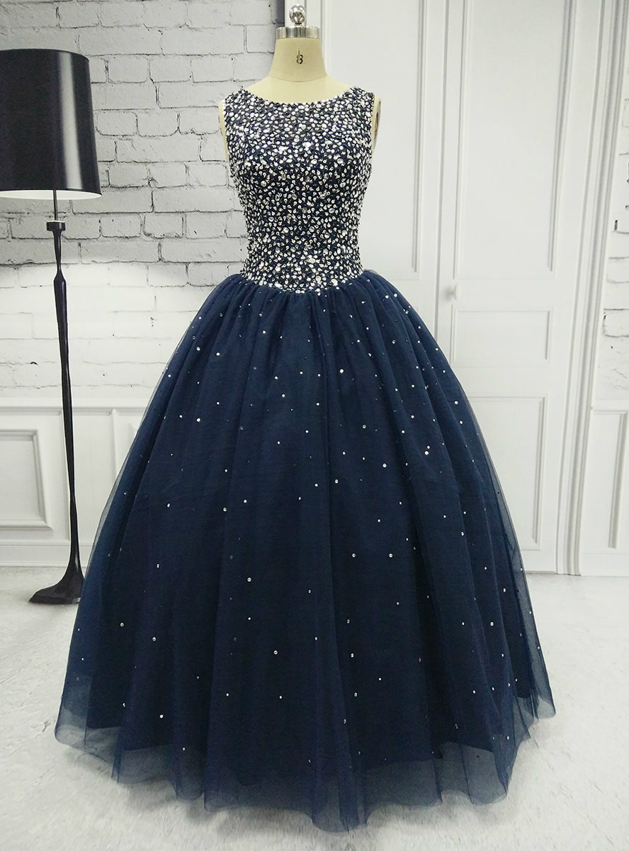 Ball Gown Formal Dresses With Jewel-embellished Bodice Long Elegant Prom Dresses