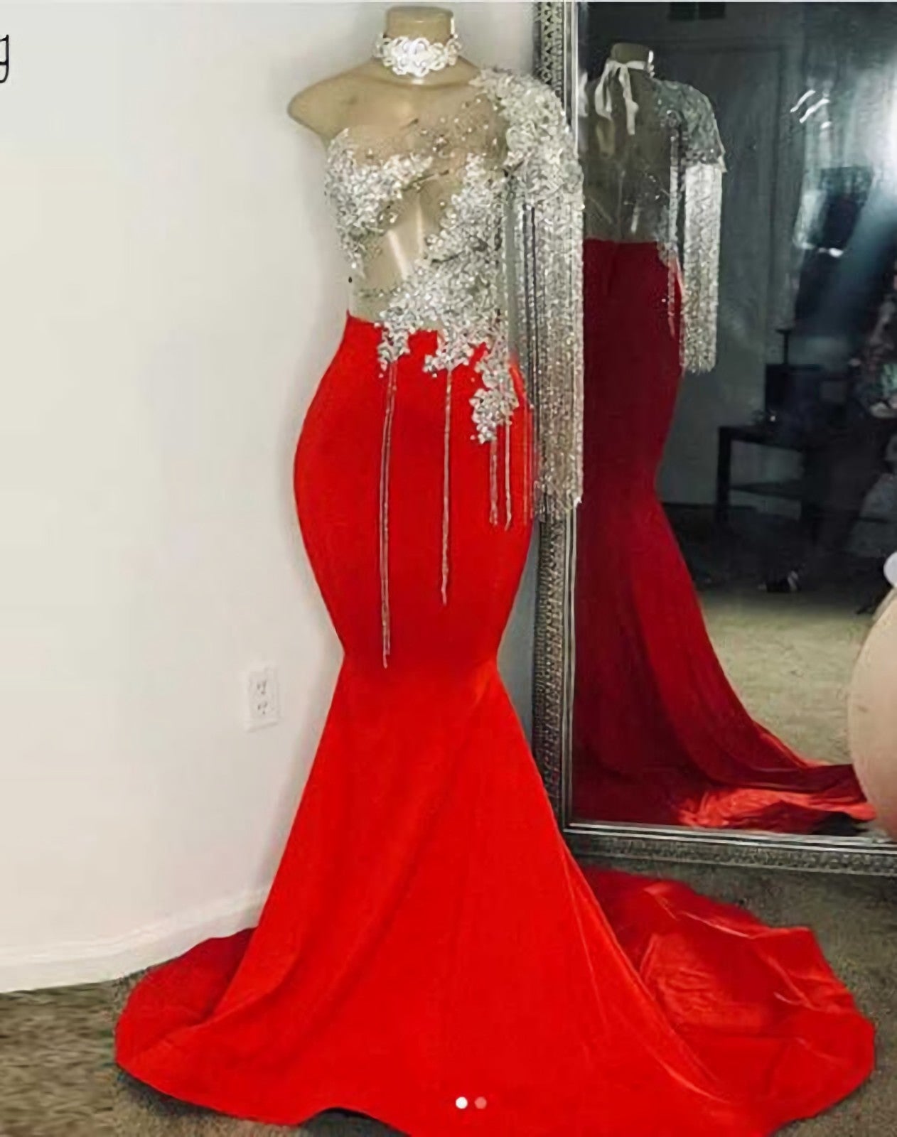 Formal Dress For Sale, 2024 New Arrivel One Sleeve Mermaid Prom Dresses