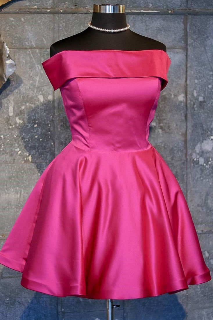 Bridesmaid Dresses Mismatched, Off the Shoulder Short Red Homecoming Dress