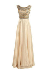 Prom Dressed Long, Floor-Length/Long A-Line/Princess Beading Floor-Length/Long Chiffon Prom Dresses