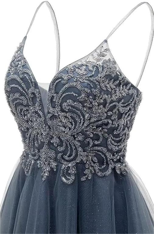 Gorgeou Dress, A-line Straps Appliques Tulle Short Homecoming Dress