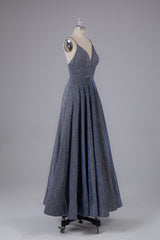 Bridesmaid Dress Styles, Charming A-line V Neck Backless Floor Length Prom Dress