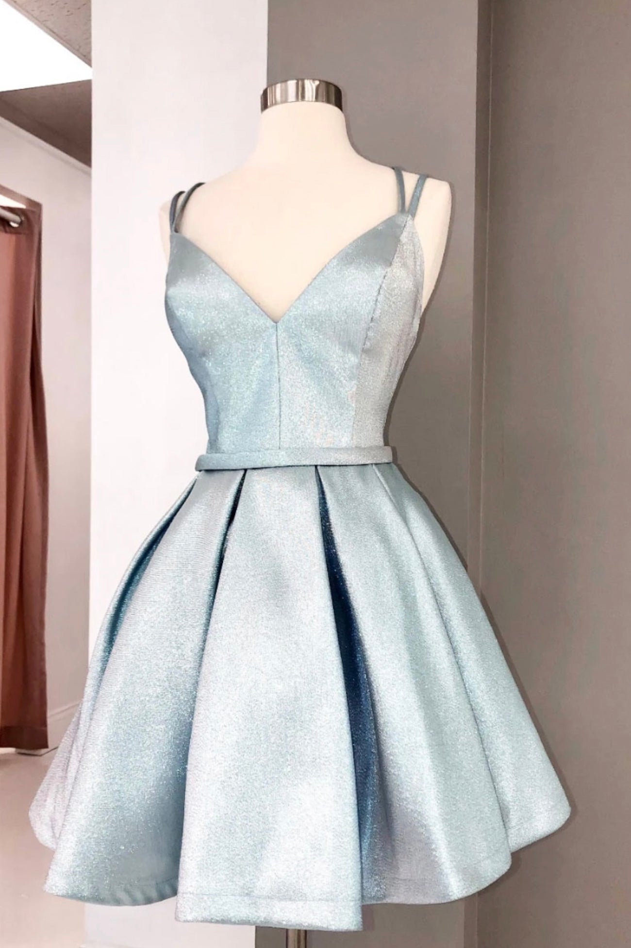 Bridesmaid Dresses Emerald Green, Cute Satin Short Prom Dresses, A-Line Homecoming Dresses