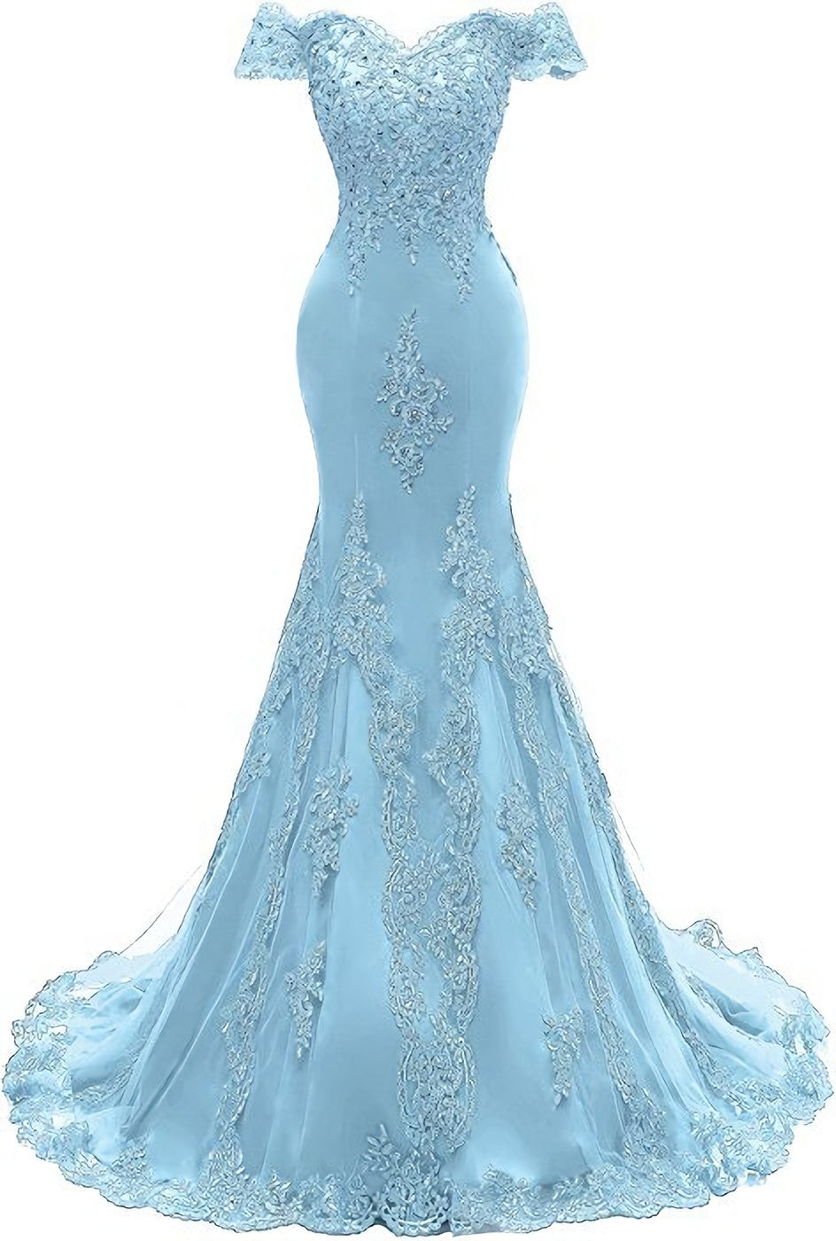 Beach Dress, Womens V Neckline Mermaid Lace Long Prom Gown