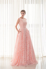 Prom Dresses 21, Draped Lace O-Neck Train Prom Dresses