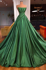 Prom Dress Under 200, Fabulous Long A-line One Shoulder Satin Sleeveless Formal Prom Dresses