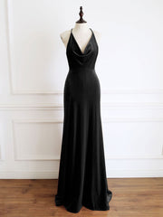 Evening Dresses Velvet, Green Mermaid Velvet Long Prom Dress, Green Formal Evening Dresses