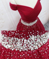 Prom Dress 2024, Off Shoulder Short Burgundy Prom Dresses, Short Burgundy Off the Shoulder Formal Homecoming Dresses