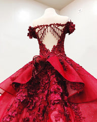 Bridesmaid Dresses Inspiration, Red With Beads Sweet 16 Prom Dresses