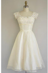 Wedding Dresses Under, Classy Ivory Beach Handmade Short Prom Dresses