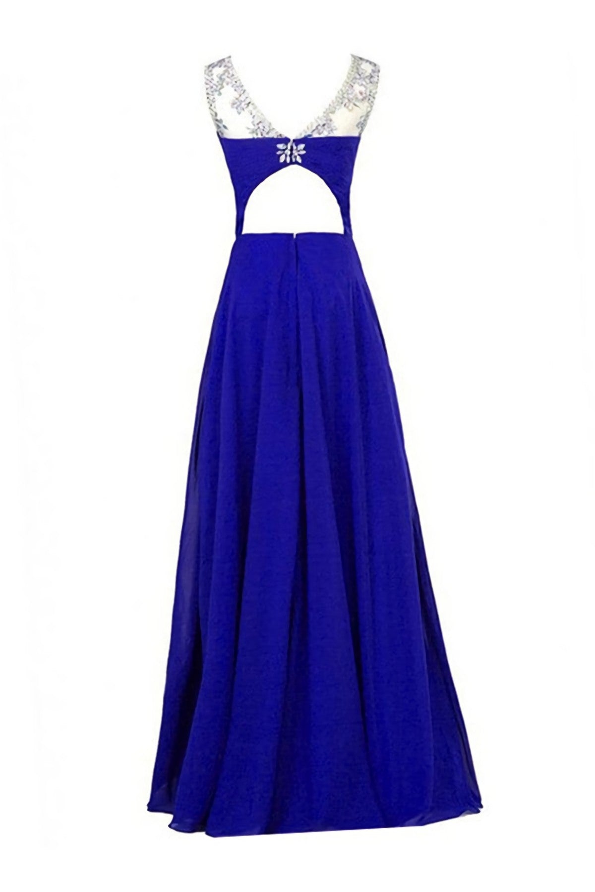 Bridesmaid Dresses For Winter Wedding, Chiffon Roayl Blue Beading High Low Handmade Simple Cheap For Teens Prom Dresses