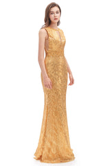 Prom Dresses Prom Dresses, Sparkly Mermaid Long Open Back Sleeveless Prom Dresses